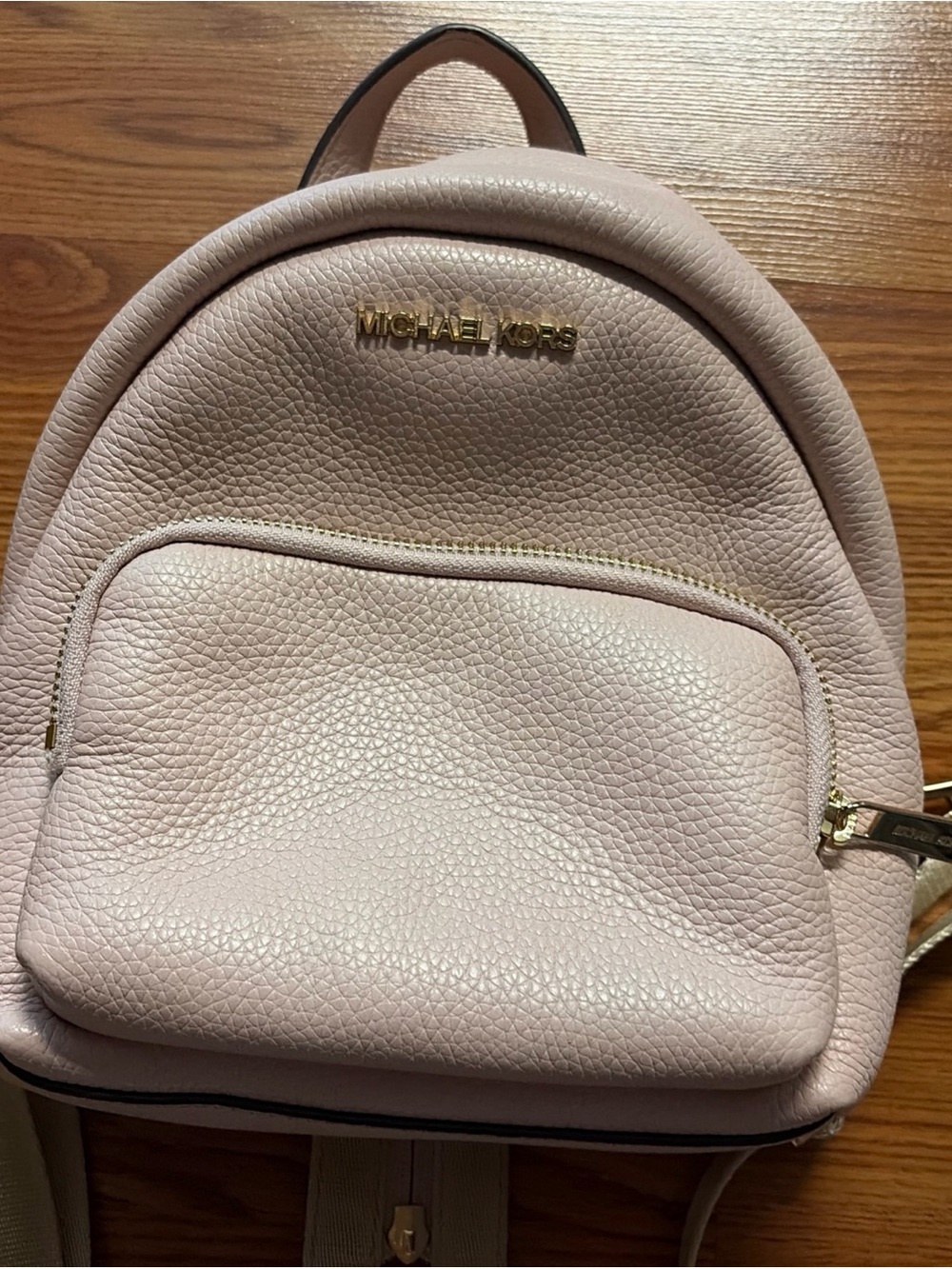 Michael Kors Powder Blush Pink Pebbled Leather Small Backpack